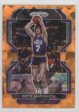 2021-22 Panini Prizm Orange Ice Prizm Pete Maravich #261 HOF 03rx