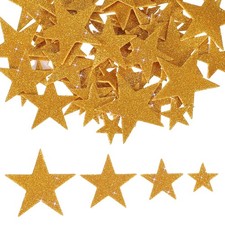 Star Foam Stickers, 70Pcs EVA Self Adhesive Glitters, Golden
