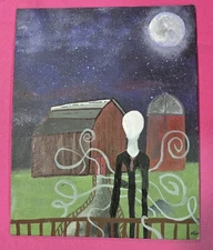 Hand Painted Art Slenderman