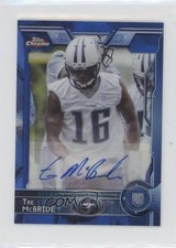 2015 Topps Chrome Mini Rookies Blue Refractor 6/35 Tre McBride #196 Auto 0b2
