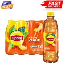 Lipton Peach Iced Tea, 16.9 Fl Oz Bottles (Pack of 12)
