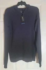 Kenneth Cole New York Techni-Cole Ombre Waffle Hoodie Navy Black Size XL NWT