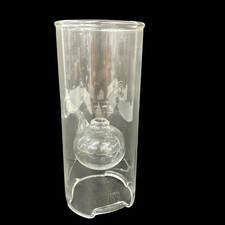 Lámpara de Aceite Wolford Clásica De Colección 9" Arte Soplado a Mano Vidrio Transparente Diseño Escandinavo