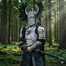 Elite Templar Griffin Knight Armor Suit   14th Century Steel Larp Cosplay