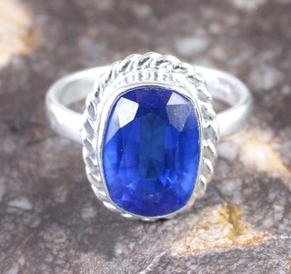 Natural 18.05 Ct Cushion Blue Tanzanite Gemstone Certified Ring Good Luck Gift