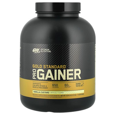 Gold Standard  Pro Gainer, Vanilla Custard, 5.09 lb (2.31 kg)