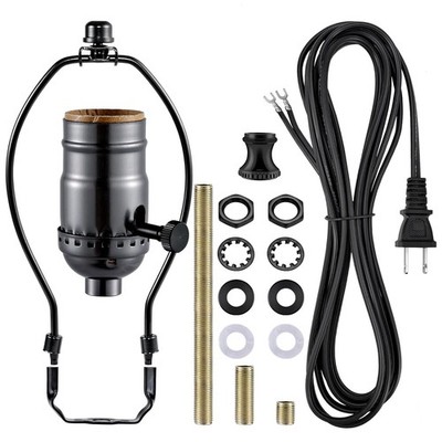 Lamp Making Kit,Make a Lamp or Repair Kit,3-Way Lamp Socket with Matching Cord L