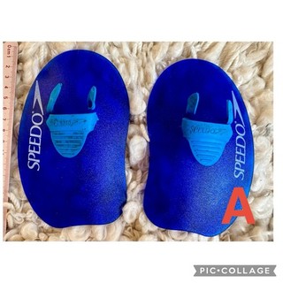 Speedo Swimfoil Hand Paddles Blue Small Curved to Hand Competitive Swim Training