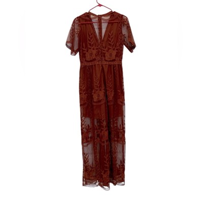 Red Lace Beach Dress Women's | Boho Loose Fit Long Dress | Vacation Holiday  | eBay
