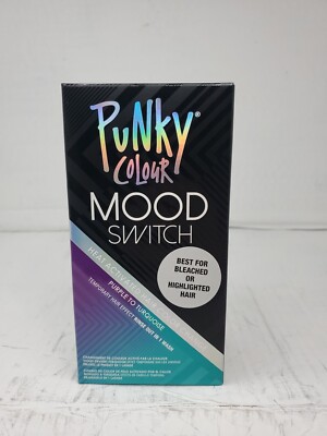 Punky Colour Mood Switch Heat Activated Hair Color Change Purple To Turquoise