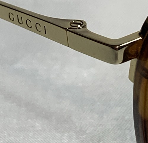 New Authentic Gucci GG0672S Havana 003 Gold Framed Green Lens 58mm Sunglasses - Picture 5 of 17