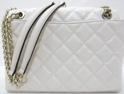 NWT KATE SPADE Quilted Crinkle Leather NATALIA Med Flap Shoulder Parchment/Bone - Picture 3 of 9