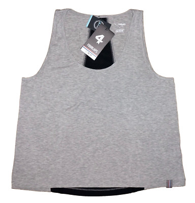Luxury Athletic FOURLAPS Grey Heather SURGE TANK Premium Athletic Top LARGE