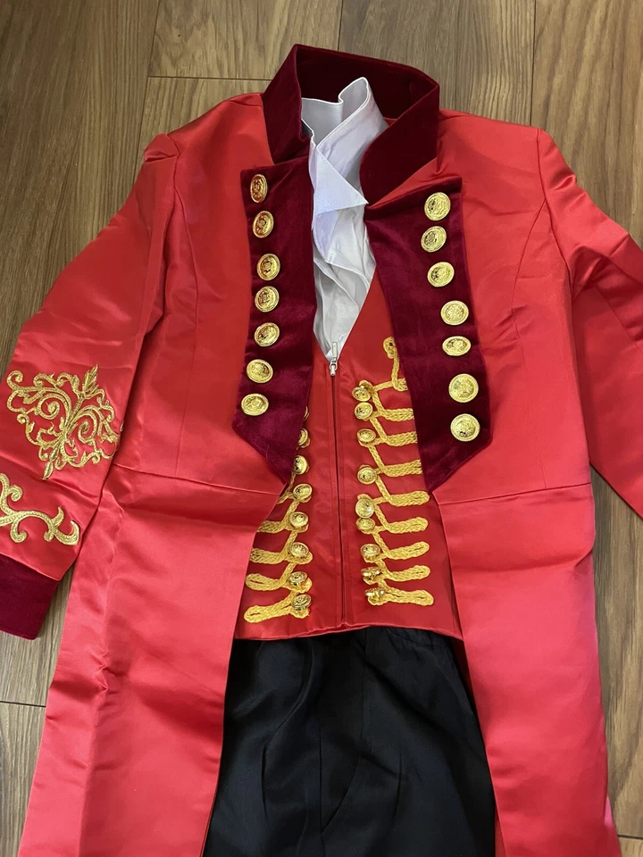 Chaqueta Adornos Dorados + Juego de Rol Fiesta Ringmaster Circo Disfraz Talla 10 Nuevo Foto 3 de 3