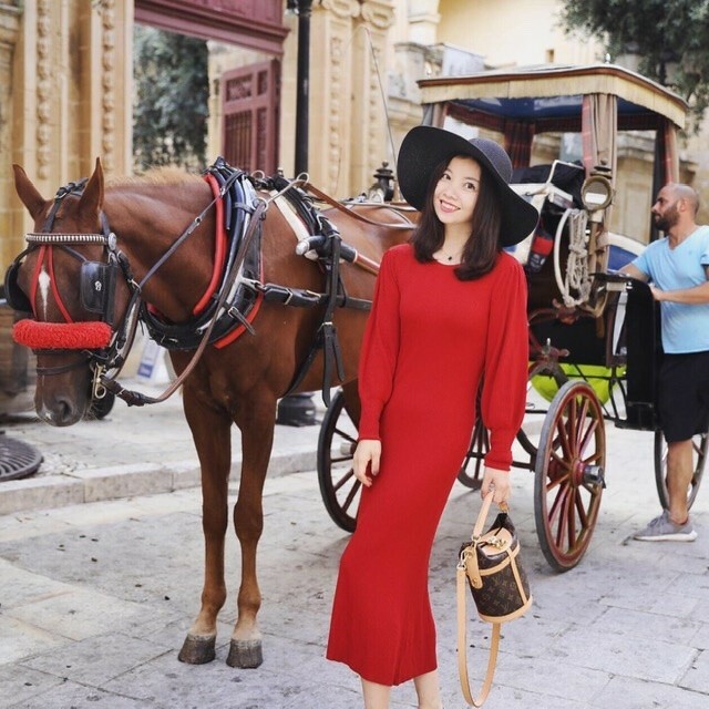 ZARA WOMAN RED RIBBED KNIT JUMPER PUFF SLEEVES