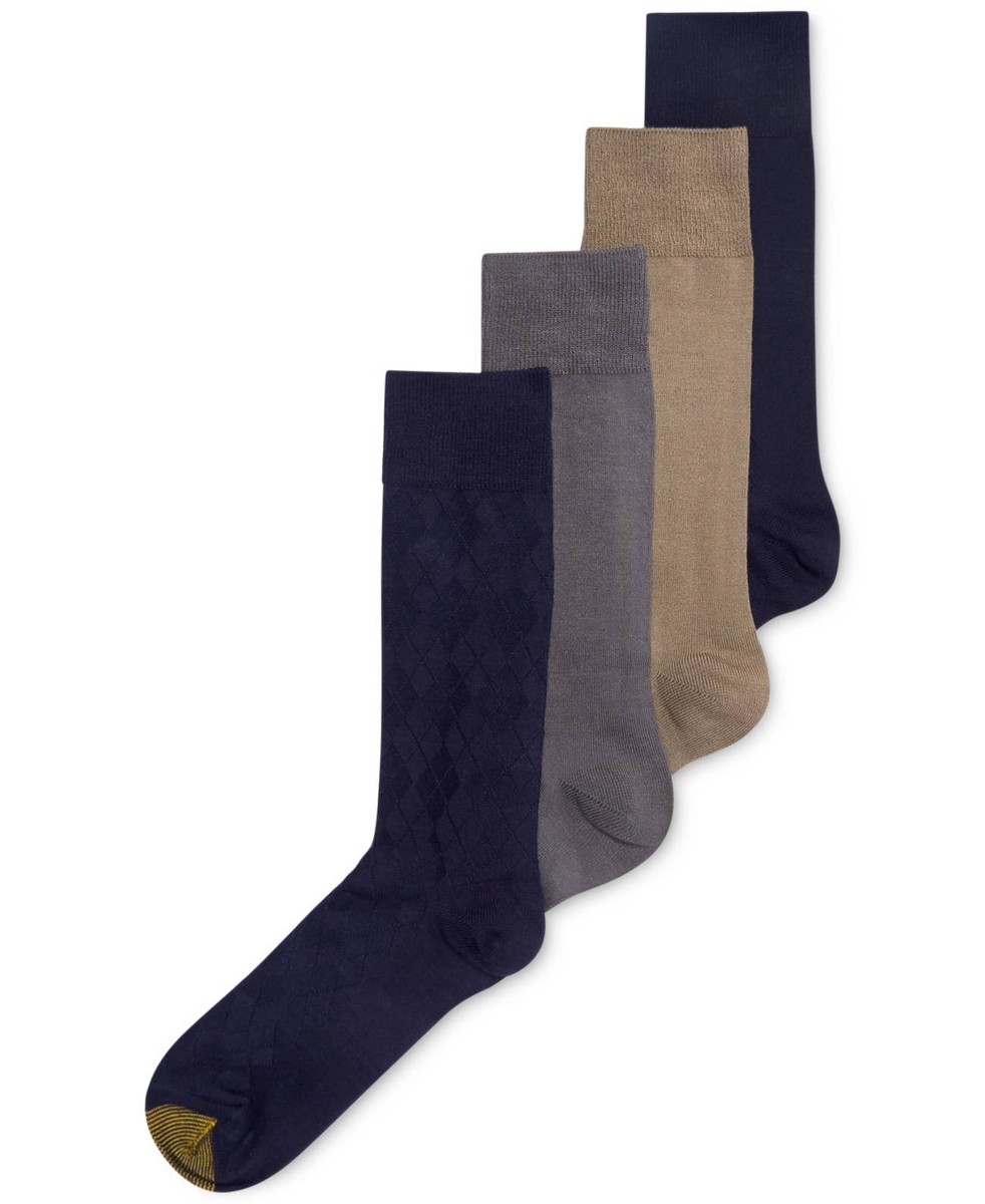 gold toe brown dress socks $42 Gold Toe Mens 4 Pairs Pack Crew Dress Socks Brown Argyle Cotton Shoe  6-12