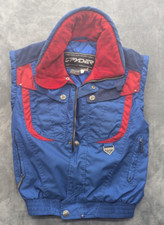 Vintage Spyder Vest Youth Sz 12 Vest Snap Zip Ski Snow RETRO Embroidered 90s