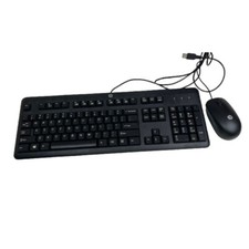 HP 672647-003 KU1156 Wired Keyboard With HP USB Mouse Used lot of 5