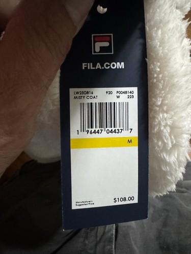 Fila “Misty Coat” Brand New W/tags - Picture 4 of 6