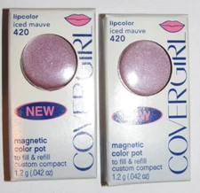 2-Pack of Covergirl Lipcolor #420 Iced Mauve Lip Color Magnetic Pot Cover Girl