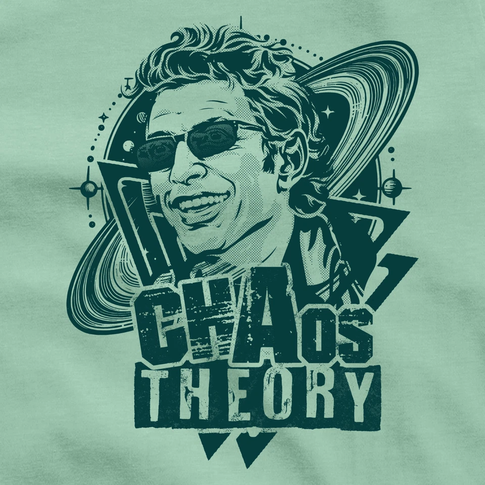 Dr. Camiseta Doctor Ian Malcolm Teoría del Caos Parque Jurásico Mundo Perdido 2 3 4 T-Rex Foto 2 de 4