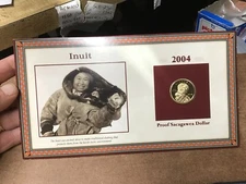 2004-S PROOF Sacajawea Sacagawea $1 coin in INTUIT History Card, Great Gift