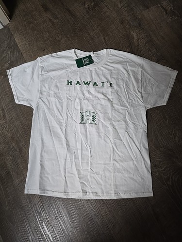 BOOKSTORE University Hawaii Rainbow Warriors Logo BASKETBALL White Out Shirt XL