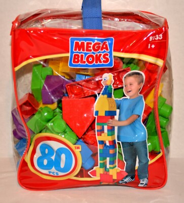 Mega Bloks First Builders - 80 Pieces - Big Building Blok Bag