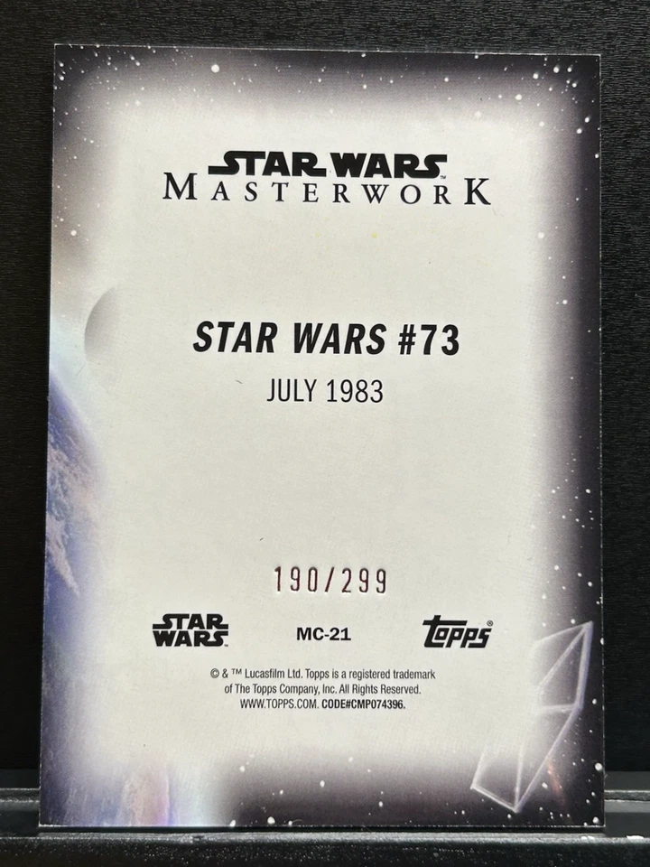 2024 Star Wars Masterwork #73 July 1983 Marvel Covers Rainbow Foil #190/299 - Image 2 of 4