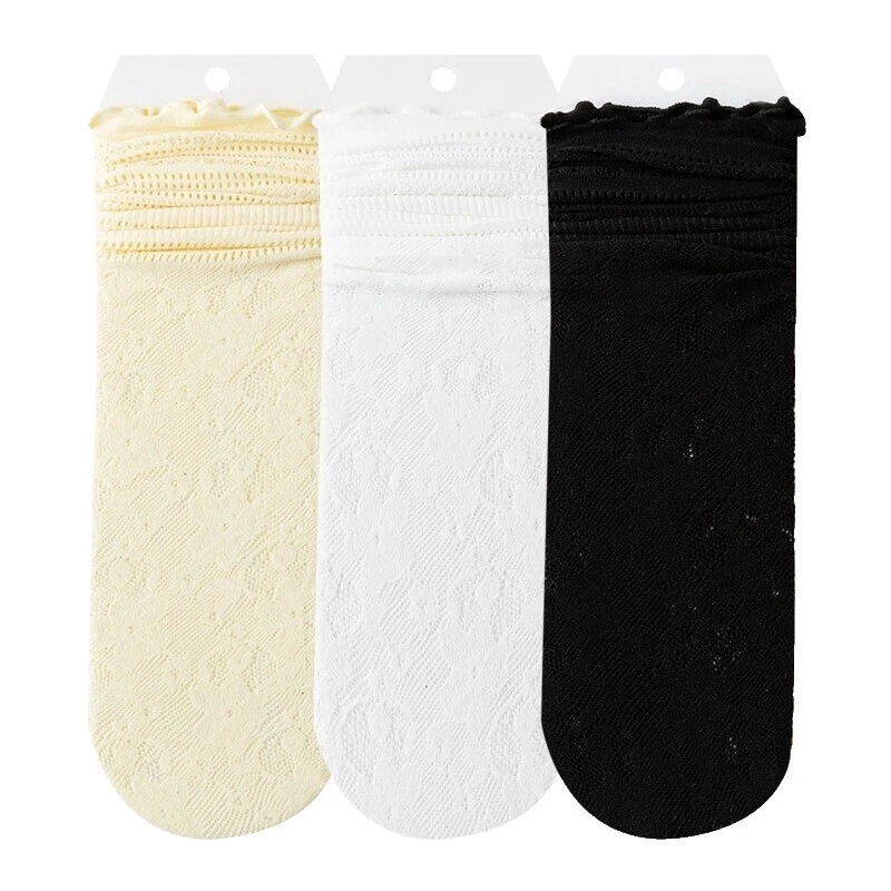 Meias de Renda Floral Meias Esportivas femininas