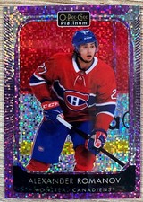 2021-22 OPC PLATINUM HOCKEY ALEXANDER ROMANOV VIOLET PIXELS SP #299/299 #85