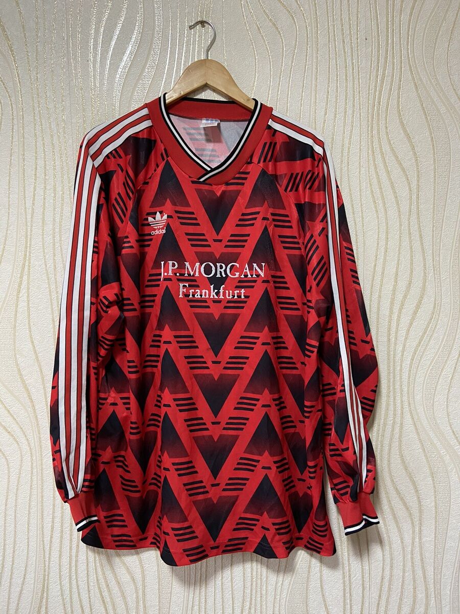 ADIDAS VINTAGE FOOTBALL SHIRT SOCCER JERSEY LONG SLEEVE # 16 ADIDAS VINTAGE FOOTBALL SHIRT SOCCER JERSEY LONG SLEEVE # 16