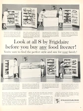 Frigidaire Food Freezers Frost-Proof Kitchen Vintage Print Ad 1962 #0941