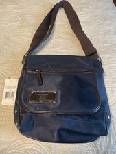 Tommy Hilfiger Navy Crossbody Bag w/Adjustable Brown Strap