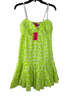 Lily Pulitzer  Briana Dress Size 0, Pepino Green Mambo Eyelet NWT