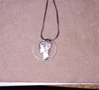 Laser Cut 1943 Mercury Dime & 16" 925 Chain- Made In Italy