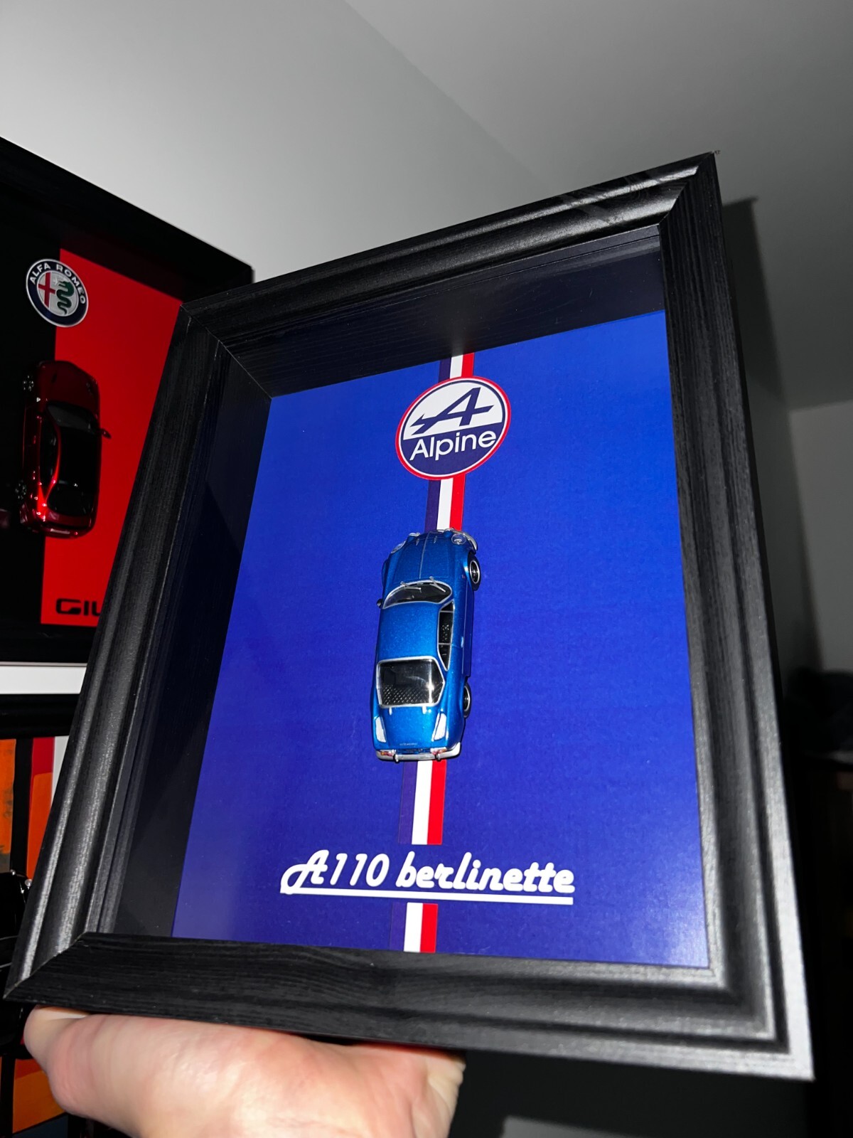 Cadre Alpine A110 Berlinette 1/43 vitrine murale anti-poussière pour miniature