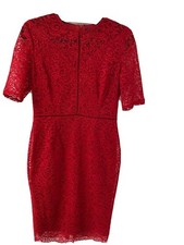 M&S Collection Red Lace dress - size 12