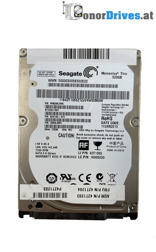 Seagate ST320LT007 - 320 GB - SATA - 9ZV142-071 - PCB 100654403 Rev. B*