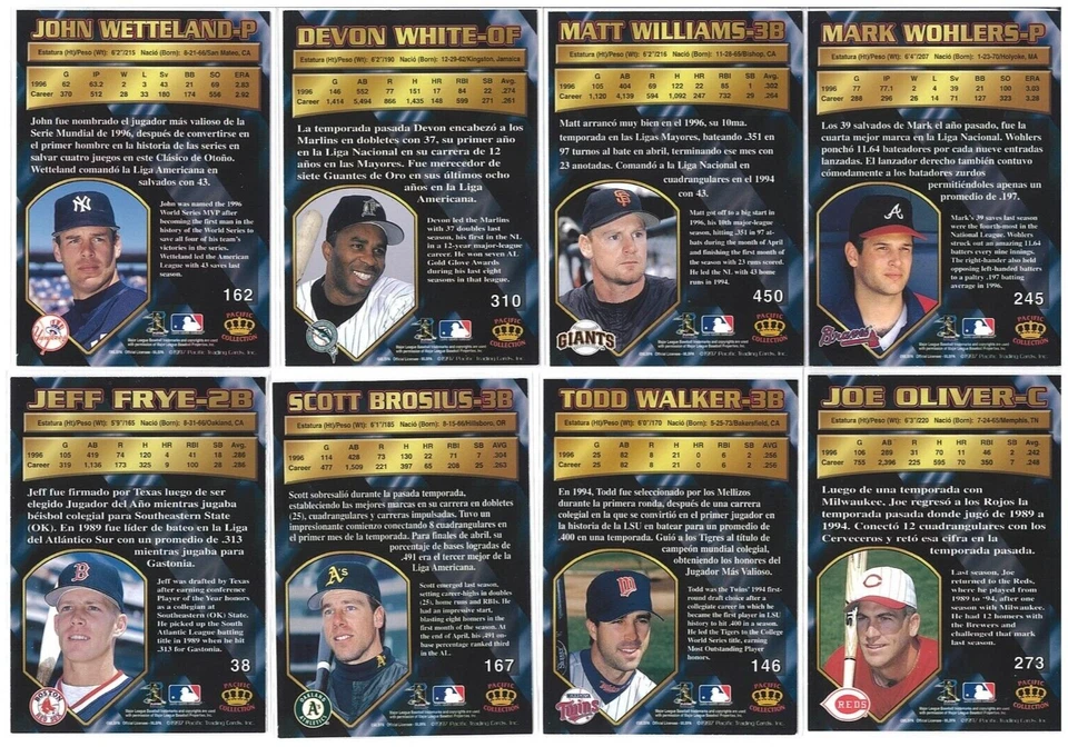 1997 MLB PACIFIC CROWN COLLECTION 24 Near Mint Baseball Card Collection - Image 2 of 4