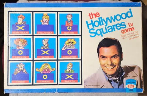 The HOLLYWOOD SQUARES TV  Game by IDEAL  #2090-9 Vintage 1974.