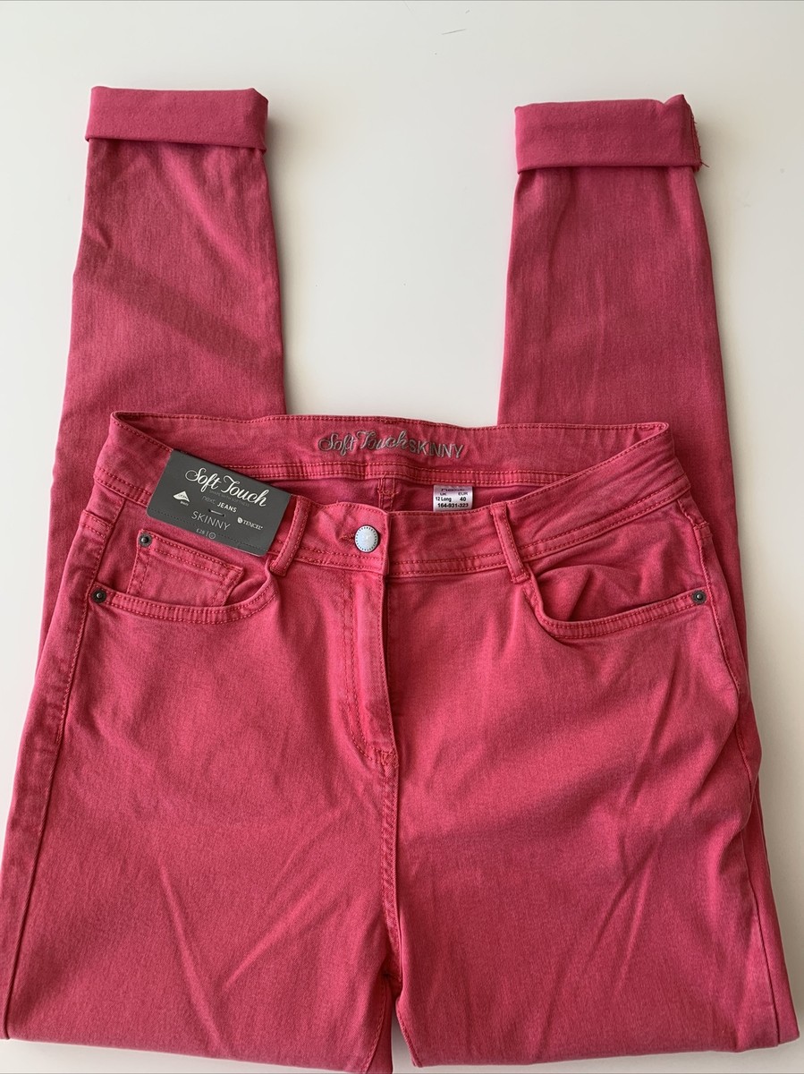D New NEXT Uk Pink Soft Touch Skinny Jeans Size 10 Us, 40 Eur | eBay