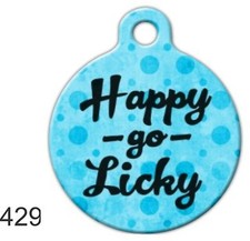 Cute Custom Personalized Pet ID tag for Dog and Cat Collars unique Tag licky fun