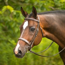 Premium Brown Leather English Horse Bridle with Tack Set Available all Sizes