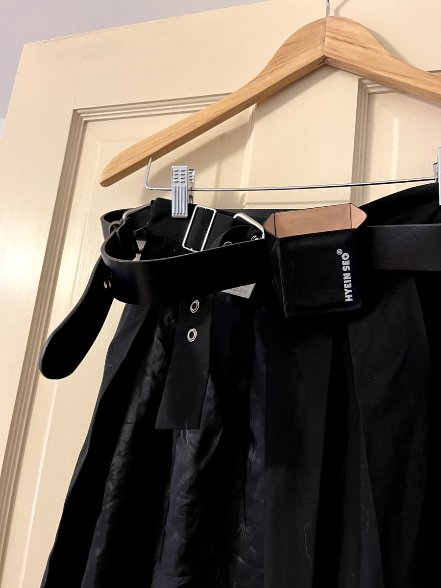 HYEIN SEO Pleated Skirt w/ Leather Garter Belt Black Size 1 | eBay