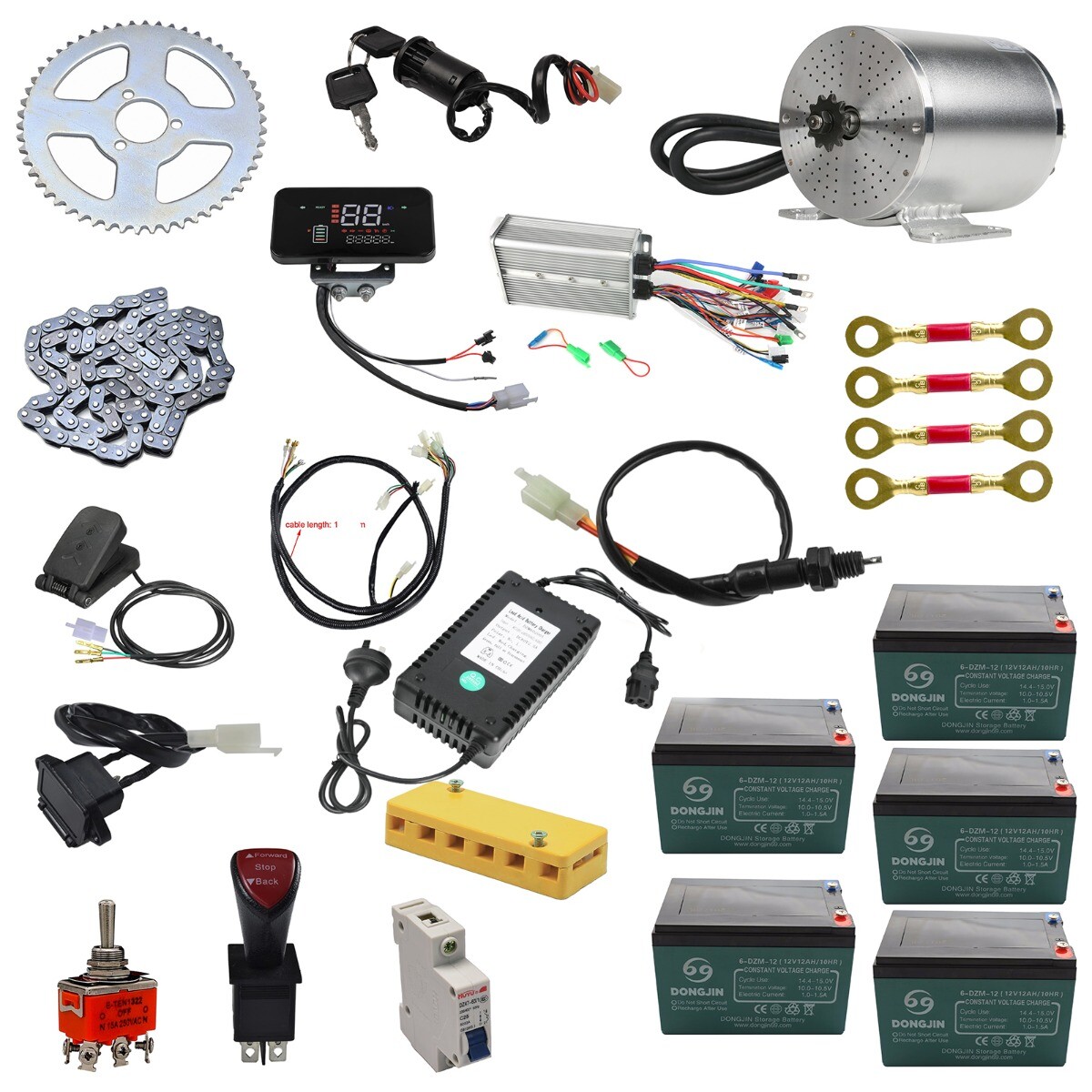 60V 2500W Brushless Motor Kit Electric ATV Go Kart Scooter E Bike Quad Golf Cart