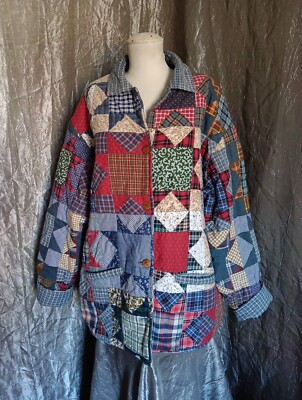 Vintage Patch Magic Quilted Reversible Coat