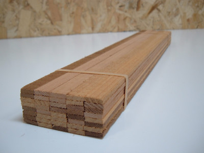 (40) Western Red Cedar 1/8'' x 1/2'' x 16'' Siding Trestle G Scale Lumber