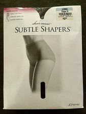 JC Penney SIZE LONG Subtle Shapers Sheer Caress Super Shapers Pantyhose Taupe 41