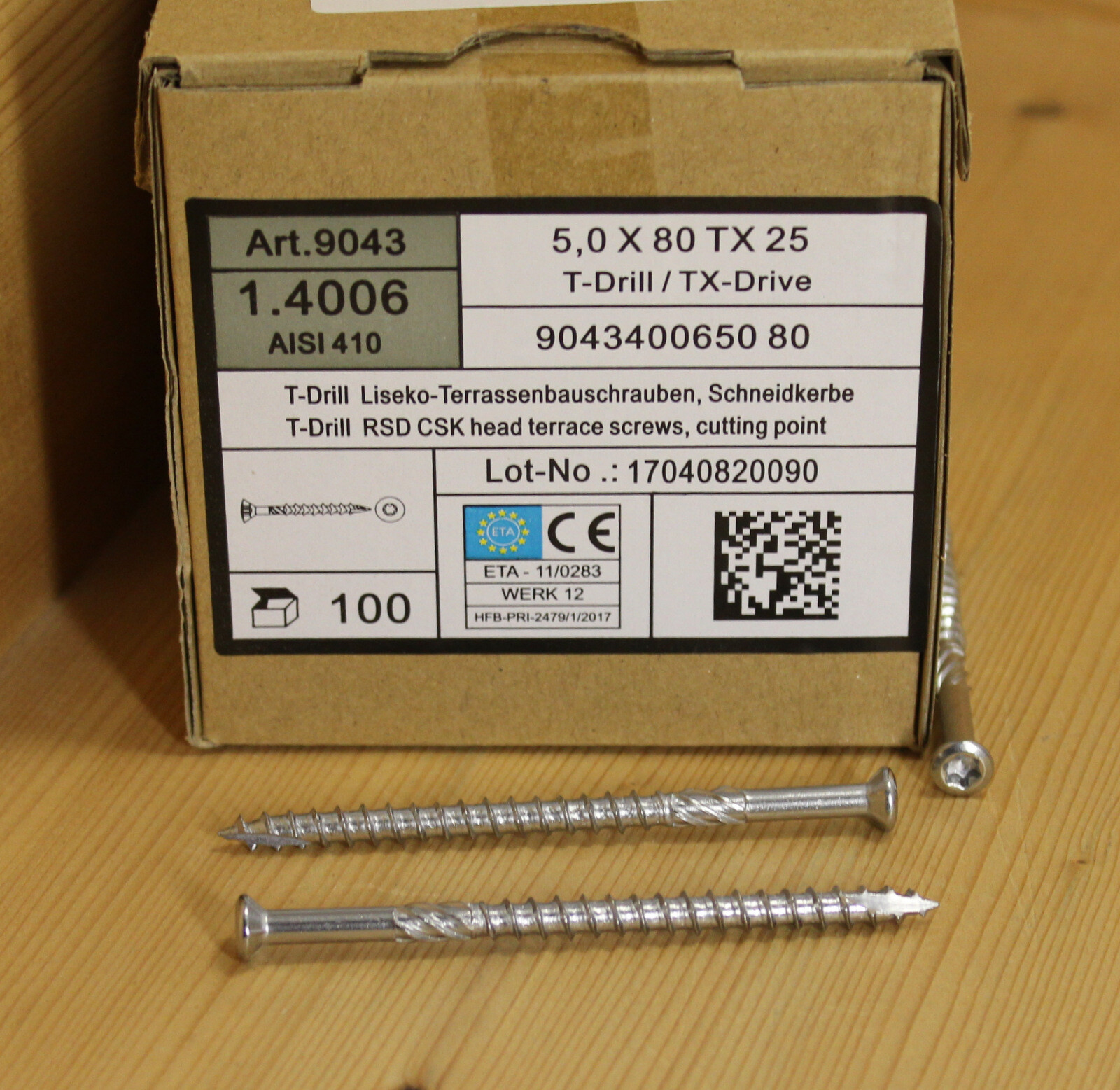 1000 Stück Terrassenschrauben C1 Edelstahl - Profiqualität Mit Torx & Kerbspitze